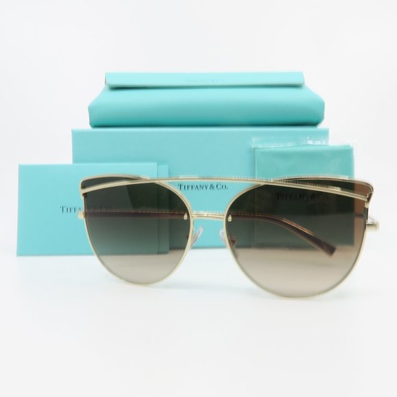 Tiffany & Co. Accessories - Tiffany & Co. Pale Gold Cat Eye TF3064 6021/3B